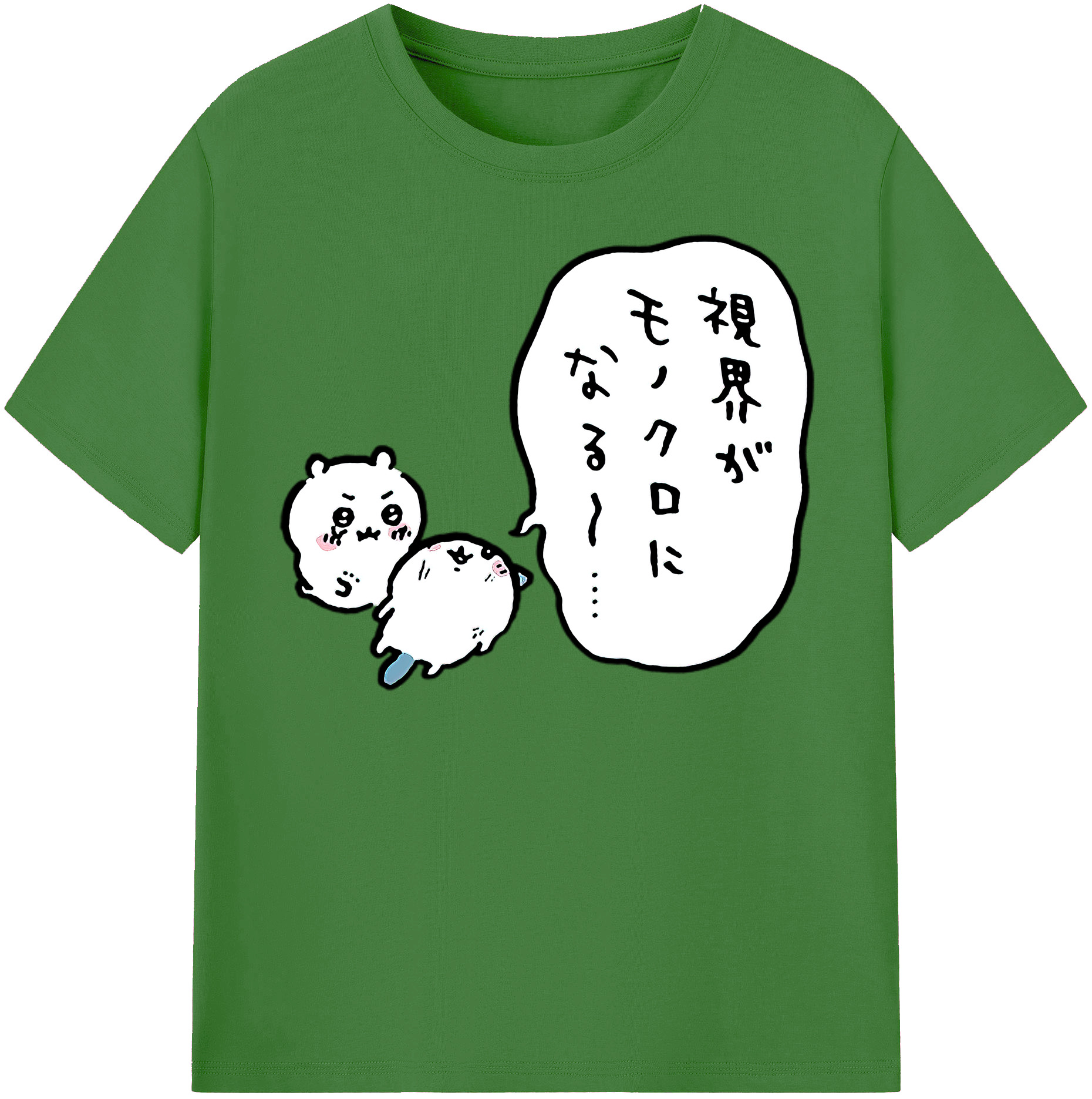 （画像用） ちいかわ ちいかわ Chii-kawa chiikawa レディースカジュアルプリントTシャツ（綿100％）